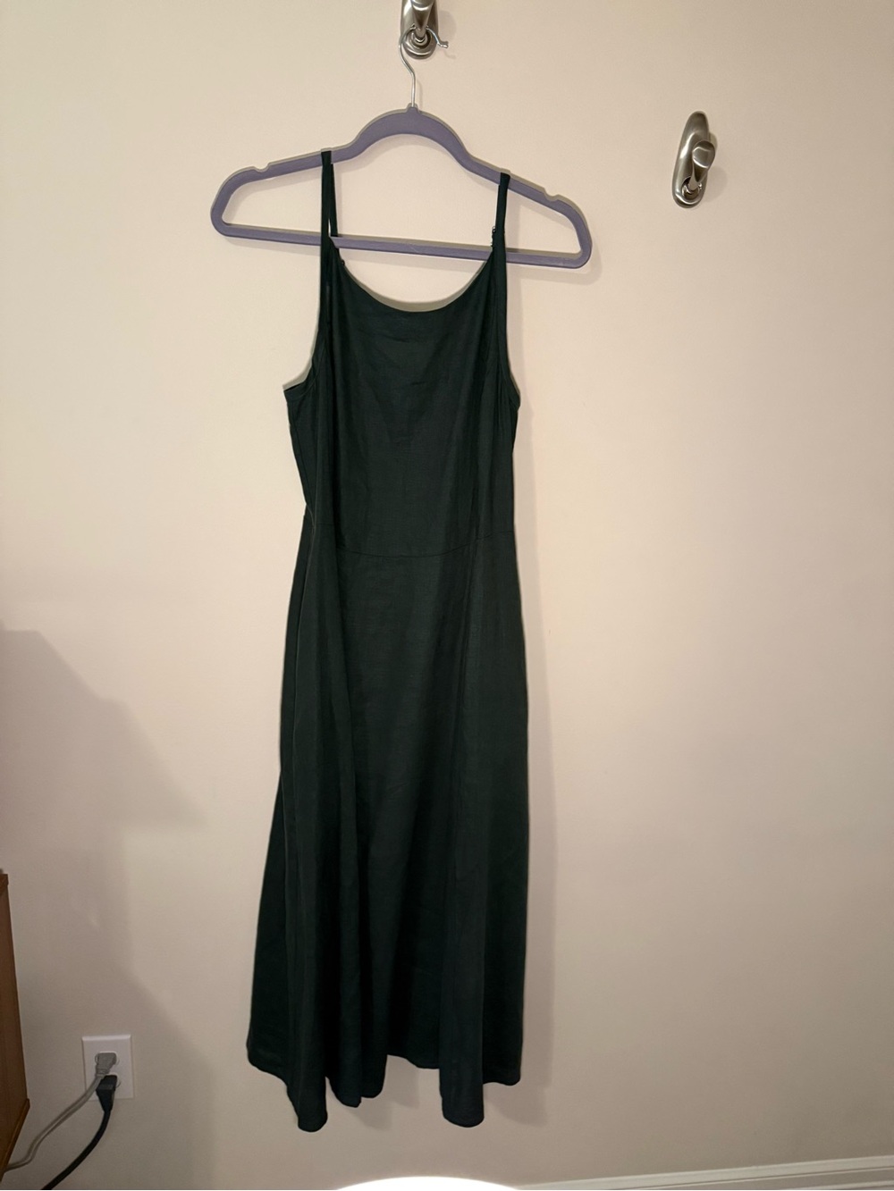 Universal Standard Dark Green Maxi Linen Dress